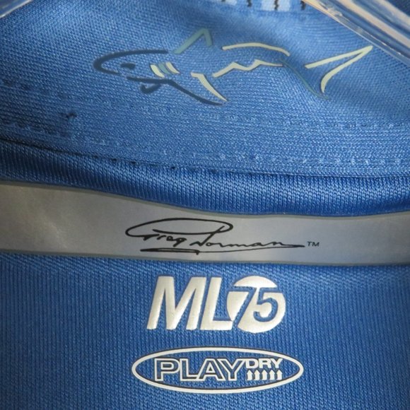 Greg Norman* Men's Short Sleeve Split Side Hem 1/4 Button Down Golf Shirt~Medium - Picture 4 of 10